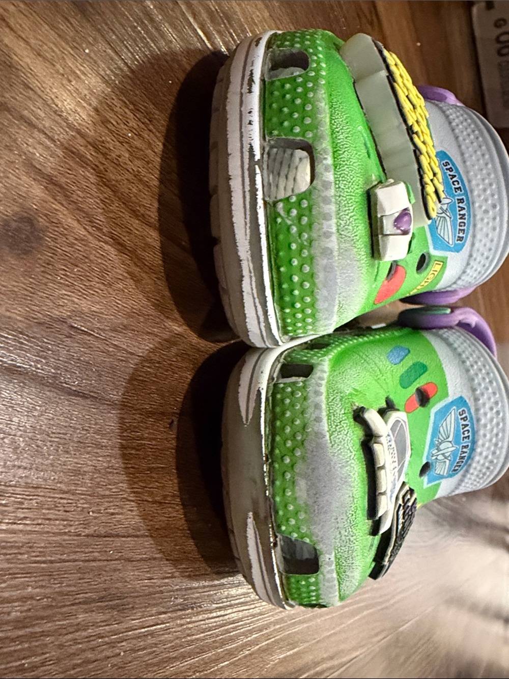 Toy Story Buzz Lightyear Kids Green CROCS - Size 8 Toddler - Picture 5 of 7